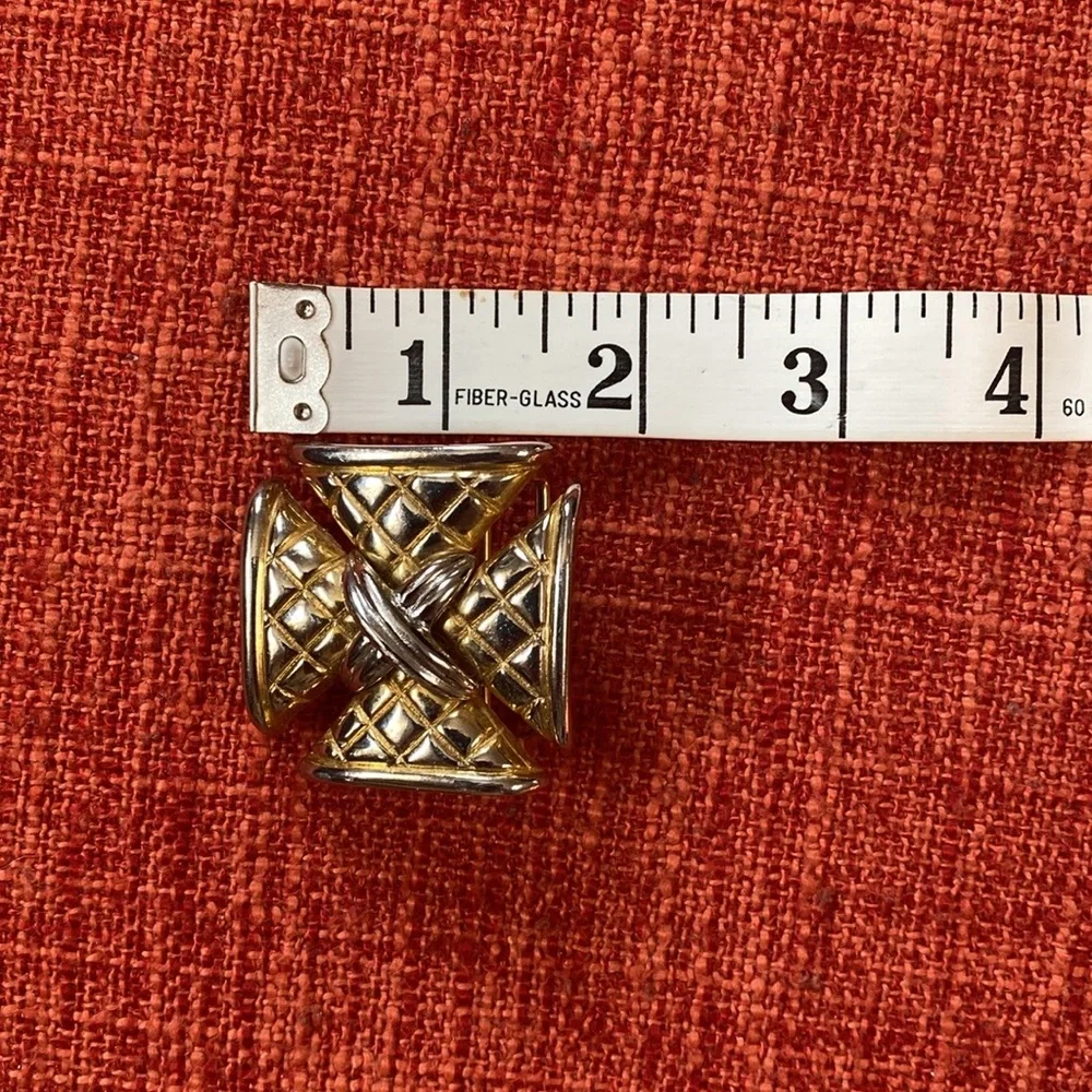 VTG 1994 Mimi di N Chunky Maltese Cross Celtic Cross Belt Buckle Gothic Goth